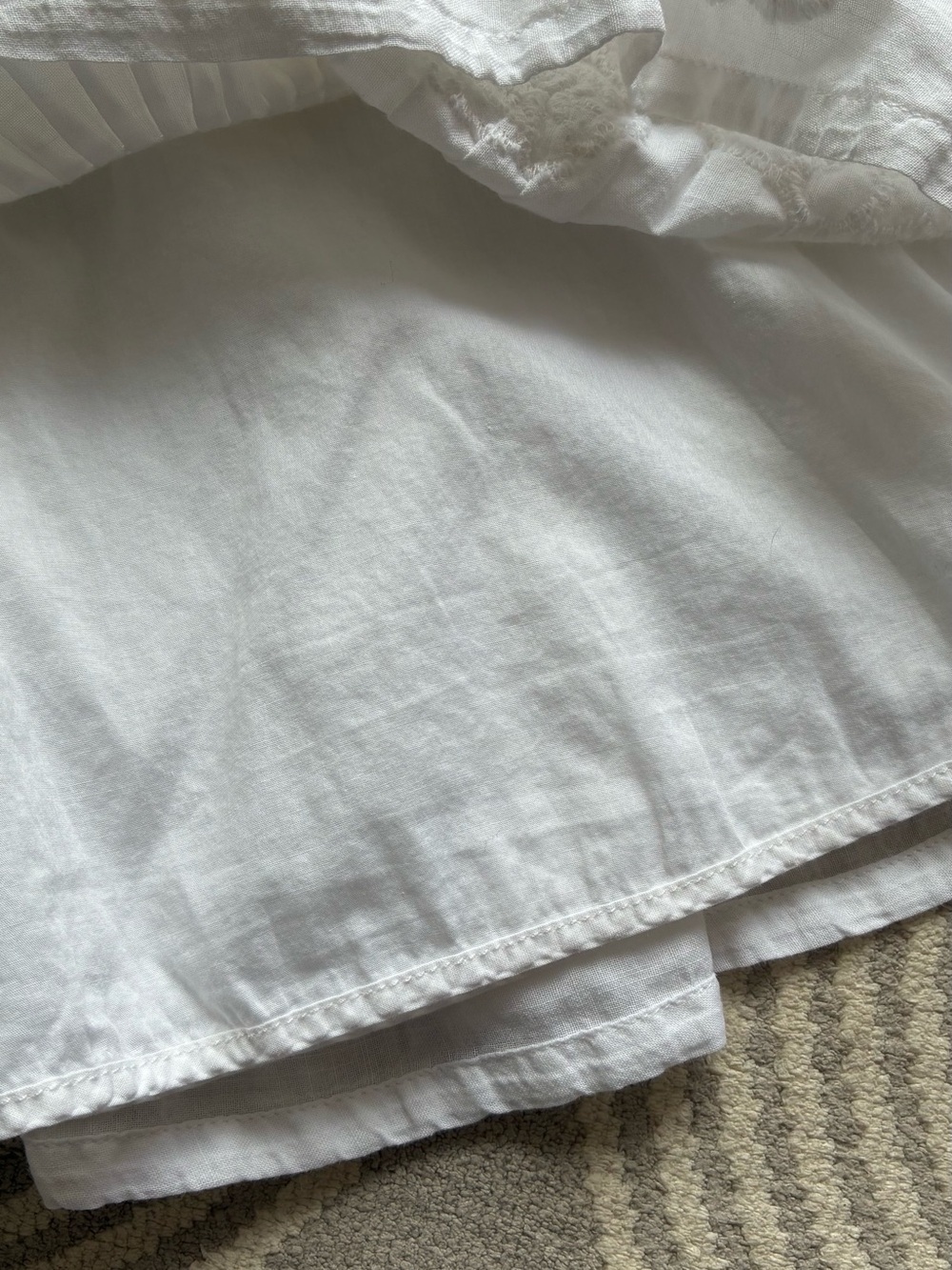 Burberry Girls White Embroidered Circle Skirt - Picture 7 of 16
